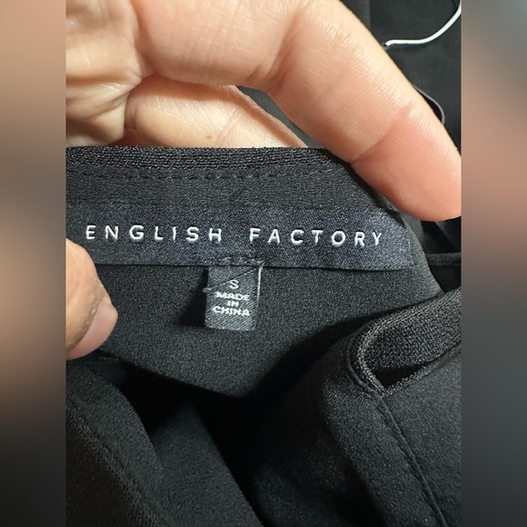 English Factory Black Scalloped Hem Dress size S - Picture 4 of 8